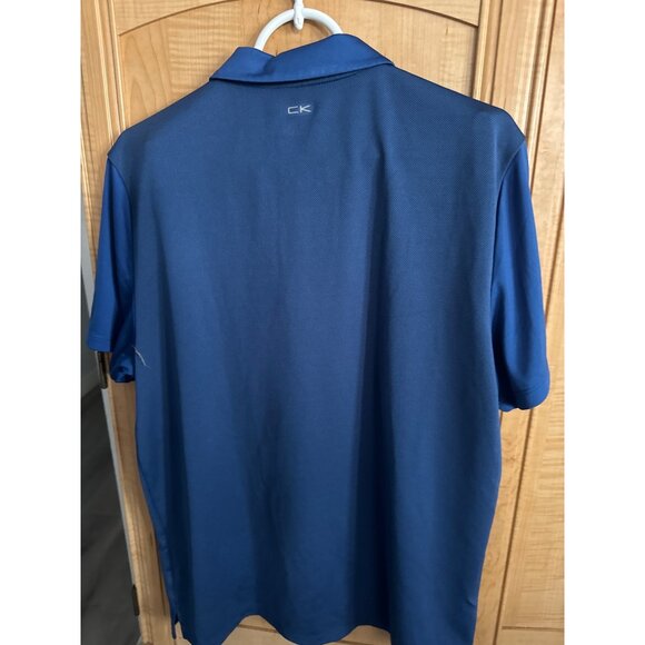 Calvin Klein Performance Mens Polo Shirt Regular Fit L Blue Polyester Blend 2w x - Picture 4 of 4